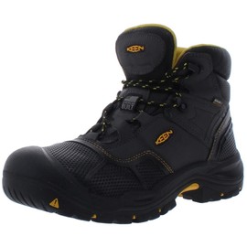 KEEN Utility Men's Logandale Mid Steel Toe Waterproof Work Shoe, Raven/Black, 9 Medium US
