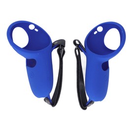 2pcs Touch Controller Grip Cover Silicone Grip Cover Protector with Knuckle Straps for Meta Quest Pro Blue
