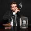 TISFA Cigar Cutter Guillotine Stainless Steel Double Cut Blade Cigar