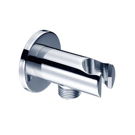 Hand Held Shower Head Holder with Hose Connector Shower Wand Holder Wall Mount,Handheld Shower Handle Sprayer Holder Shower Hose Adapter Shower Elbow with Spray Head Bracket Replacement Chrome