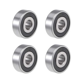 TOP-VIGOR 4Pcs 1614-2RS Deep Groove Ball Bearings, Z2 3/8 Inch x 1-1/8 Inch x 3/8 Inch Double Sealed Industrial Bearings, Chrome Steel Skateboard Bearings for Electrical Instrument Equipment