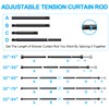 TEECK Shower Curtain Rod, 32-79 inch Adjustable Tension Spring, 1