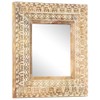 Gecheer Hand-Carved Mirror 19.7" x 19.7" x 1" Solid Mango