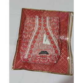 Generic Set of 10 Pc Transparent Saree Covers with Stainless Steel Zip Lock for Storage and Clothes Protection (17"X14") (Style 1)