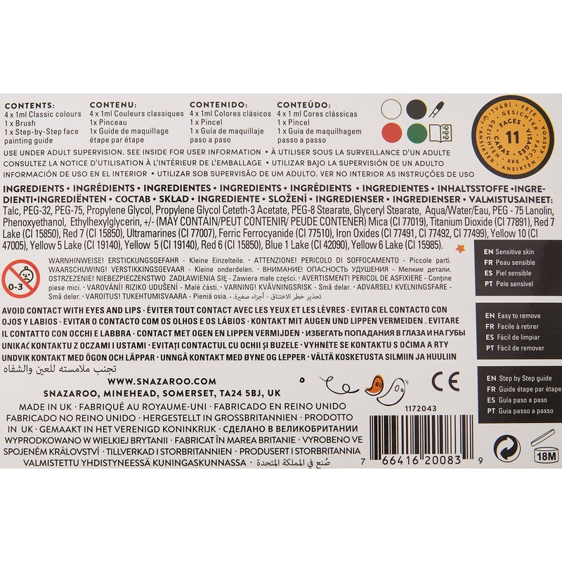 snazaroo キット ハロウィン&ホラー ガイド付き