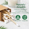 MRK HOME Hisopos con Palillo de Bambú, 100% Algodón, Biodegradables,