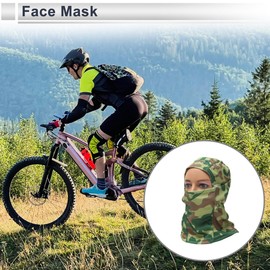 REPAIROCK Full Face Mask Polyester Camouflage Face Cover Breathable,Sweat-wicking Army Green 1 Pcs