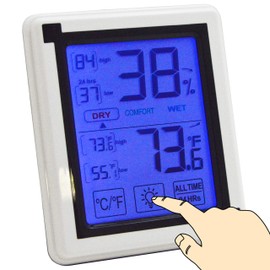 Digital Indoor Thermometer and Humidity Meter - Battery Operated, Tabletop/Magnet-Mountable Design, Fahrenheit/Celcius Selectable by EX ELECTRONIX EXPRESS