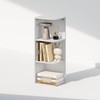 Furinno Reed 3-Tier Space Saving Corner Storage Display Shelf, White