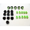 Lumiglow 15 Green 4 LEDs Lights Bulbs 1/2" Sockets Side