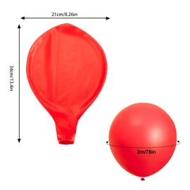 10 Giant Balloons Red, 36 Inch XXL Balloons Red, Large Helium Balloons, 36 Inch Giant Helium Balloons for Birthday Celebrations, Festivals, Carnival, Wedding