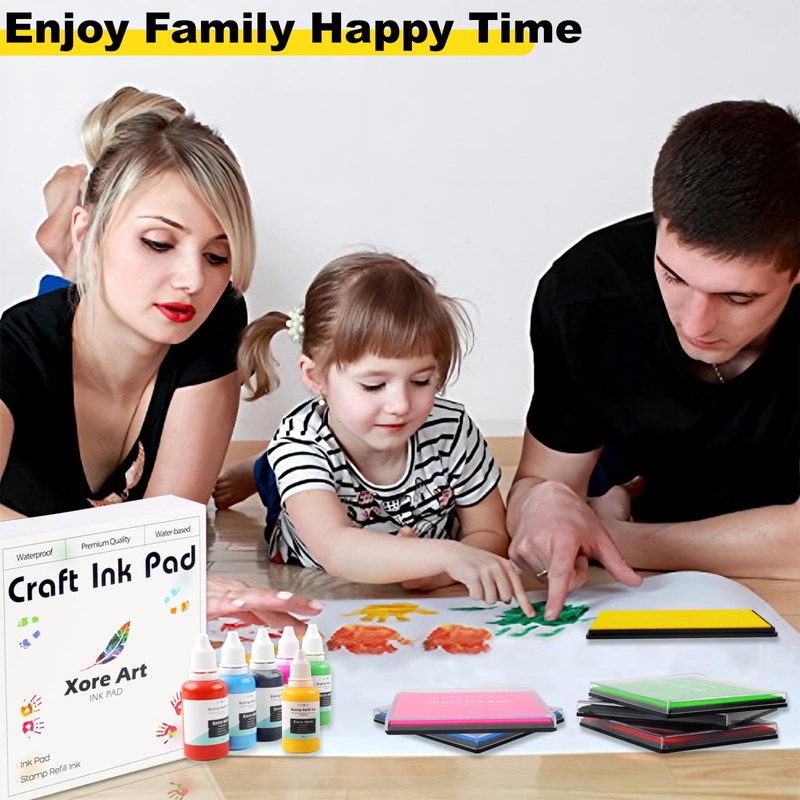 5"x4'' Large Ink Pad Washable Stamp Ink Pad for Baby