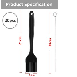 20 PCS 30 cm Stainless Steel Kebab BBQ Skewers Barbecue Sticks Metal Skewers for Meat Vegetables