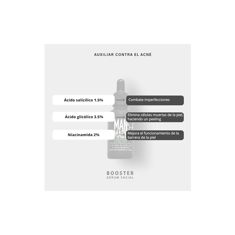 Man Made Booster - Serum Anti-Acne: Ácido Salicílico 1.5% +