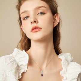 Sterling Silver Infinity Urn Necklace for Ashes, Infinity January Birthstone Cremation Jewelry for Ashes for Women Keepsake Memorial Jewelry Gift