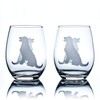 Golden Retriever Stemless Wine Glasses (Set of 2) | Unique