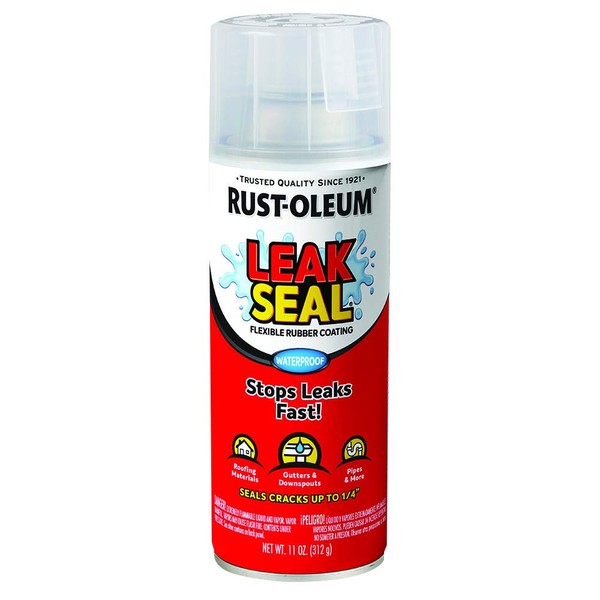Rust-Oleum 265495-2PK LeakSeal Flexible Rubber Coating Spray, 11 oz, Clear,