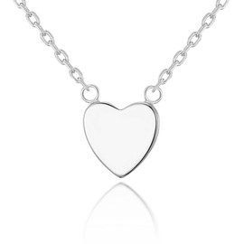 Philip Jones Silver Plated Heart Necklace with Quote Card