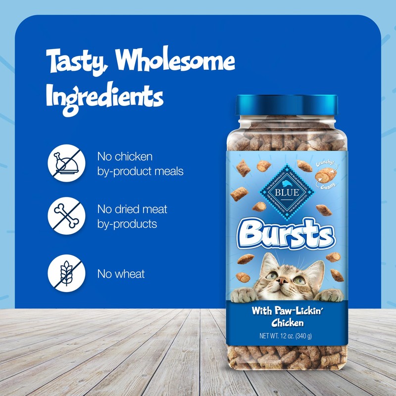 Blue Buffalo Bursts Crunchy & Creamy Cat Treats, Great for