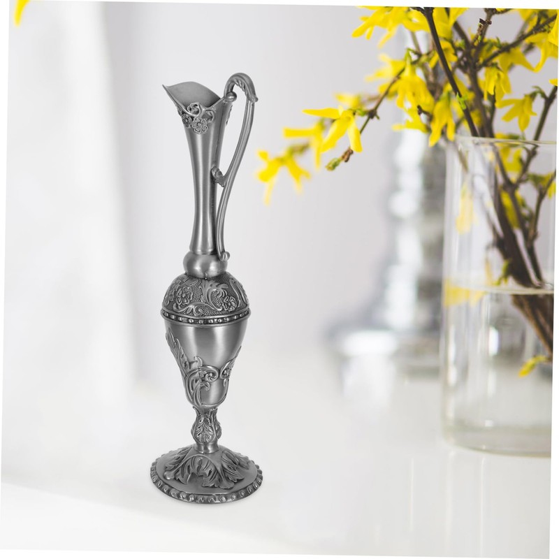 ULTECHNOVO Elegant Silver Plated Holy Water Container Luxurious Design for