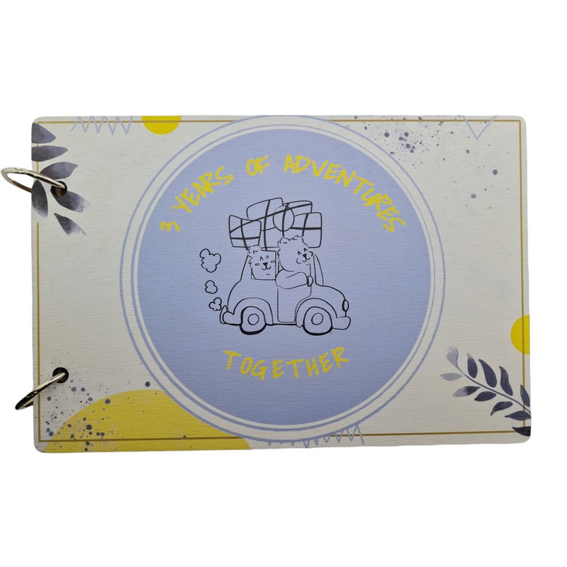3 Years of Adventures Together - 3rd Wedding Anniversary Scrapbook