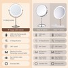 15X Magnifying Mirror with Light: 9 inch Lighted Makeup Mirror,