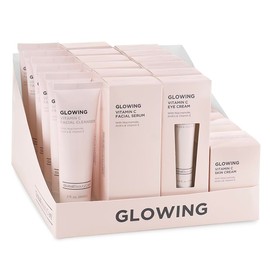 Global Beauty Care Vitamin C Skincare Set – Facial Cleanser (2.5oz), Facial Serum (1oz), Eye Cream (0.5oz), Skin Cream (1.7oz) – with Niacinamide, AHAs & Vitamin E – 4-Piece Kit