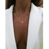 BBV Cross Necklace for Women Dainty 14K Gold Plated/Sterling Silver