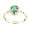 Old English Jewellers 9ct Yellow Gold Emerald Teardrop Cluster Ring