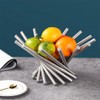 TINMIX Adjustable Fruit Bowl, Worktop Fruit Tray, Stainless Steel, Modern