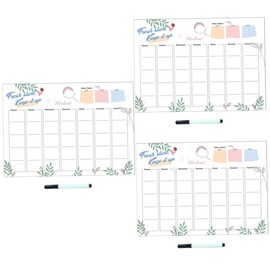 Operitacx 3 Stück Wöchentliche Whiteboard Aufkleber Wöchentlicher Whiteboard Planer Kalender Whiteboard Wöchentliche Trocken Abwischbare Tafel Für Wandstift Whiteboard Kalender