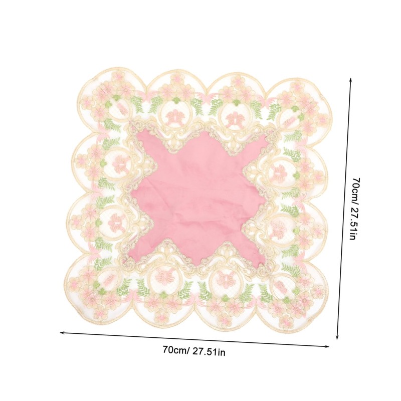 LABRIMP Elegant Princess Style Lace Tablecloth Rustic Dining Table Cover