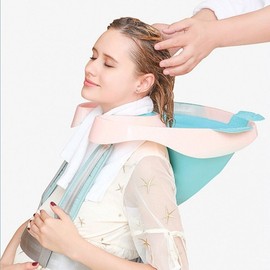 Elderly, pregnant women, shampoo basin, hair washing bucket, foldable, nursing care, caregiver, portable, portable equipment, elderly and infirm Hair washing container