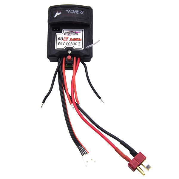 Blomiky New versio Electronic Speed Controller 25-ZJ07 with Red Press Power Switch for 1/10 Scale 9125 RC Trucks 9125 New ESC