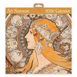 Art Nouveau 2026 Square Wall Calendar | Monthly Planner Featuring Classic Works by Alphonse Mucha, Georges de Feure, Verneuil, Rhead & More