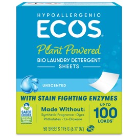 Ecos, Laundry Detergent Liquidless Free Clear 50 Count, 6.17 Ounce