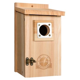 SISTERBIRD Bird Houses for Outside 1-1/2” Entrance Hole Cedar Birdhouses with Metal Guard Outdoor Bluebird Wren Swallow Finch Asssembly Required