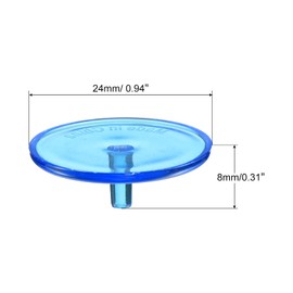 PATIKIL Golf Ball Marker, 50 Pack 24mm Round Transparent Flat Position Mark Places Marking Tool Golf Sport Accessory, Blue