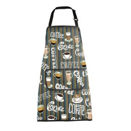 MBMSO Life Begins After Coffee Apron - Barista Gift, Coffee Themed Kitchen Apron, Coffee Apron, Standard
