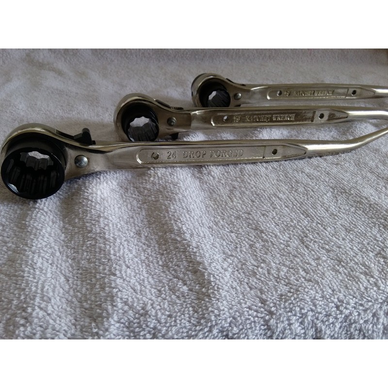 Scaffolding Ratchet Spanners Tools 19&21,17&21,19&24 mm with BBI Safety Tools