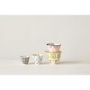 Creative Co-Op Floral Hand Stamped Stoneware Measuring Cups (Set of