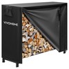 VIVOHOME 4ft Heavy Duty Indoor Outdoor Firewood Storage Log Rack