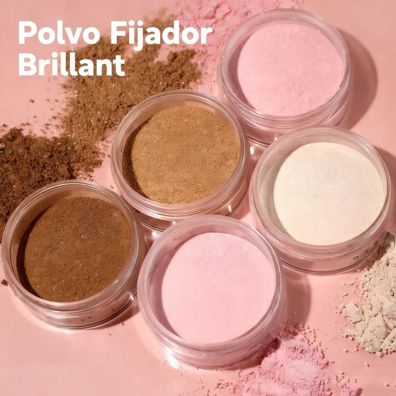 Polvo Suelto Nacarado - Maquillaje Duradero Reduce Brillo