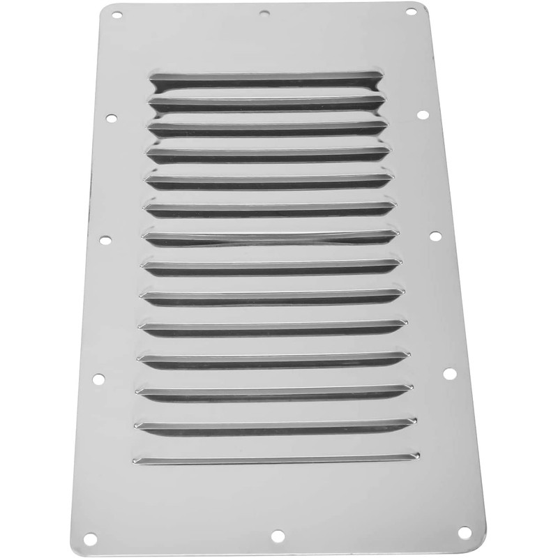 YaeMarine Stainless Steel 4-Pack 5" x 9" Stamped Louvered Vent
