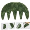 Ipetboom 2pcs Jade Scalp Massager Comb Wide Tooth Hair Styling