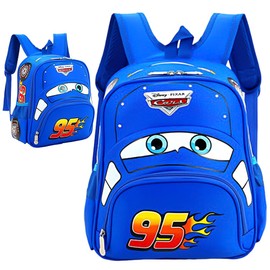 FWANGEN Backpacks, Cars Backpack for Children, Boys School Backpack, Backpack with Chest Strap, School Bag, School Bag (Blue, 34 cm x 29 cm x 13 cm), blue, M