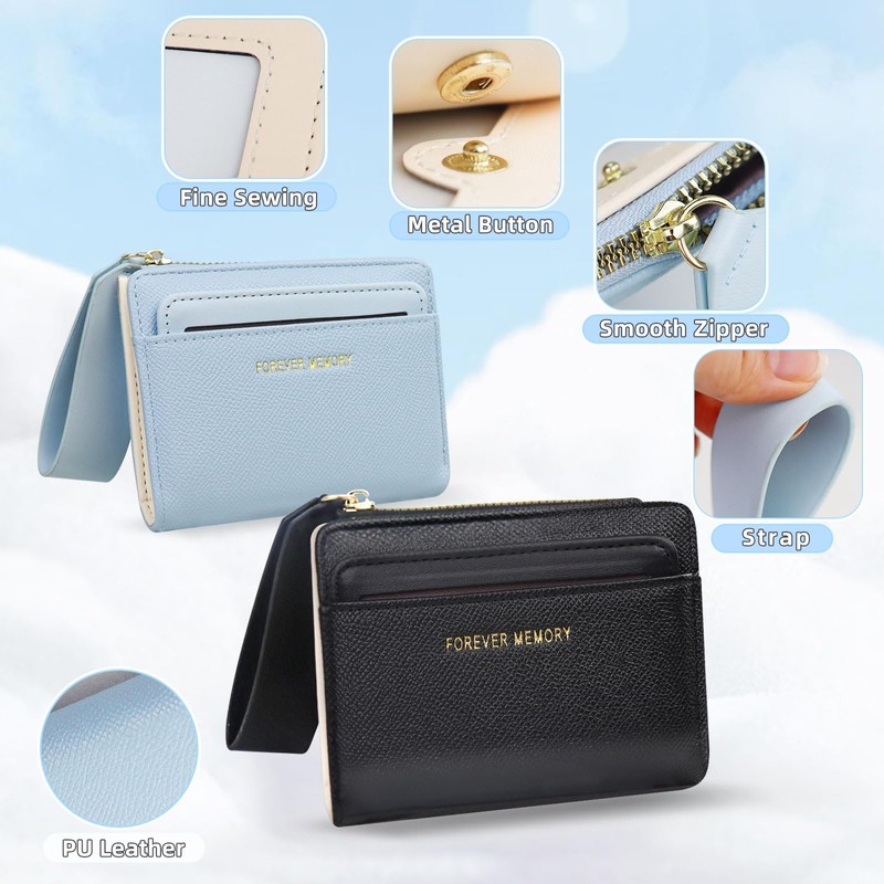 MultiValue Small Wallet for Women, Texture PU Leather Card Holder