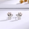 Sterling Silver Yorkie Dog Earrings 925 Hypoallergenic Yorkshire Terrier Earring