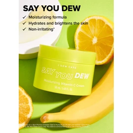 I DEW CARE Say You Dew Brightening Vitamin C Cream with Niacinamide | Non-irritating Cream to Hydrate and Illuminate Skin | Korean Skincare, Vegan, Cruelty-free, Paraben-free