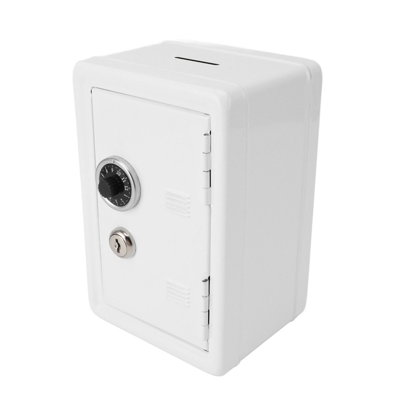 Money Bank Creative Cute Metal Vertical with Lock Keys Cash